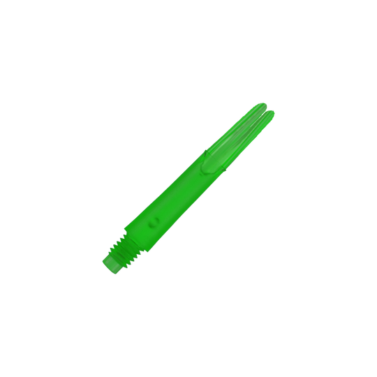 Arbres en L verrouillés droits - Verts L-Style L-Shafts Locked Straight mit auffälligem Farbton, längere Variante. Abgebildet ist der längere Dart-Schaft einzeln.