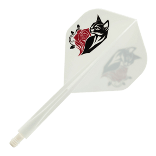 Système d'arbre de vol standard Condor AX Black Cat blanc Abgebildet ist das Condor AXE Black Cat White Standard Flight-Shaft-System. Das Produkt bietet eine Kombination aus Flight und Shaft für mehr Stabilität beim Dartspiel.
