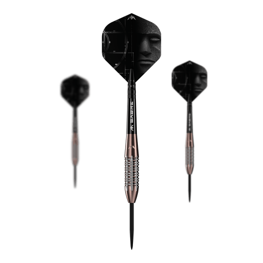 Mission Arkitekt Bronze Silice PVD Steeldarts - 23,5 g Abgebildet ist ein Set der Mission Arkitekt Bronze Silika PVD Steeldarts mit 23,5g. Das Set zeigt mehrere Darts in Bronzeoptik.