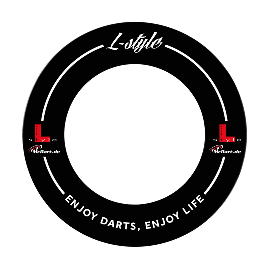 Contour de jeu de fléchettes en L - Noir