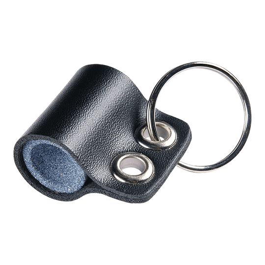 Affûteur de fléchettes porte-clés Nodor, pierre à aiguiser Das Bild zeigt einen Winmau Keyring Dart Sharpener Schleifstein. Es handelt sich um einen kleinen Dartschleifstein mit Schlüsselanhänger.