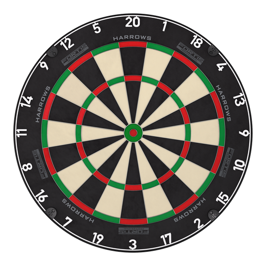 Cible de fléchettes en acier Harrows Fortis Hier sieht man das Produkt Harrows Fortis Steeldartboard. Es bietet eine erstklassige Spielfläche für Dartfans.