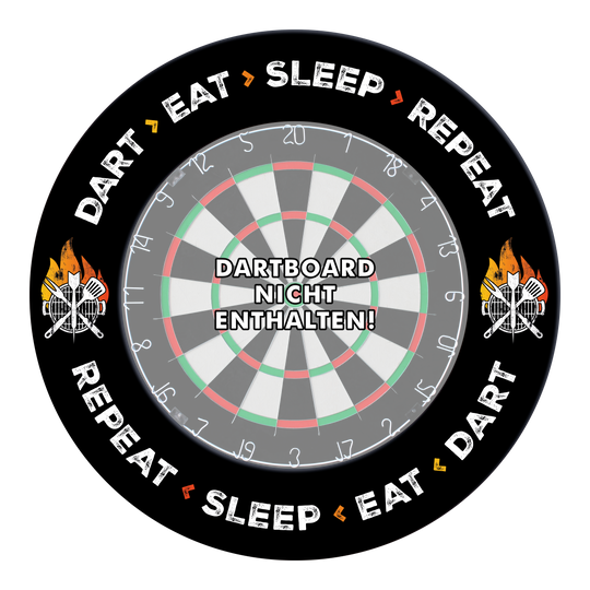 McDart Dartboard Surround - Dart Eat Sleep Répétition