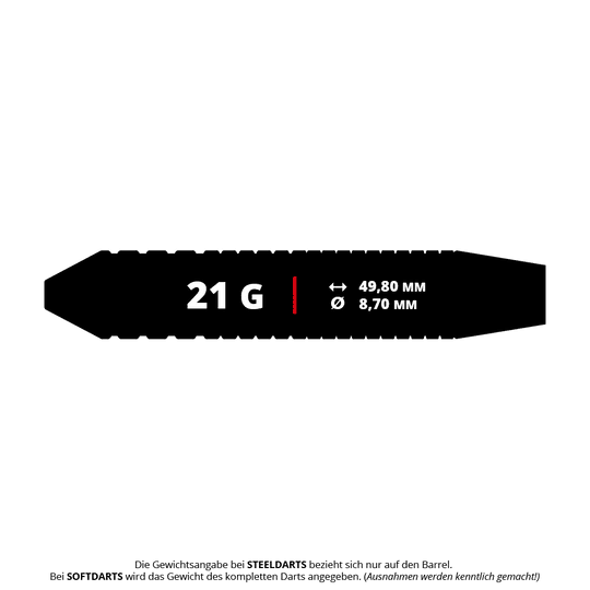 Fléchettes en acier laiton Bulls FC Bayern Munich - 21 g Die Bulls FC Bayern München Brass Steeldarts - 21g sind hochwertige Darts im Design des FC Bayern München. Sie sind ideal für Dartspieler und Fans des Vereins.