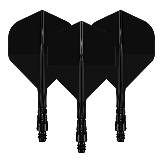 Système d'arbre de vol Mission Force 90 Vortex No2 - Noir uni Das Foto zeigt ein Set des Mission Force90 Vortex No2 Flight-Shaft-Systems in Solid Black mit 222 mm Länge. Die schwarze Farbgebung ist gut sichtbar.