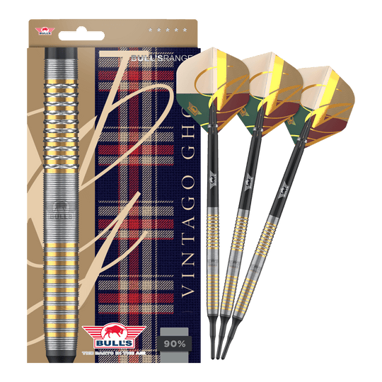 Fléchettes souples Bulls NL Vintage Ghost - 20 g Das Bild zeigt die Bulls NL Vintago Ghost Softdarts - 20g in voller Ansicht. Die Softdarts sind für Freizeit- und Profispieler geeignet.