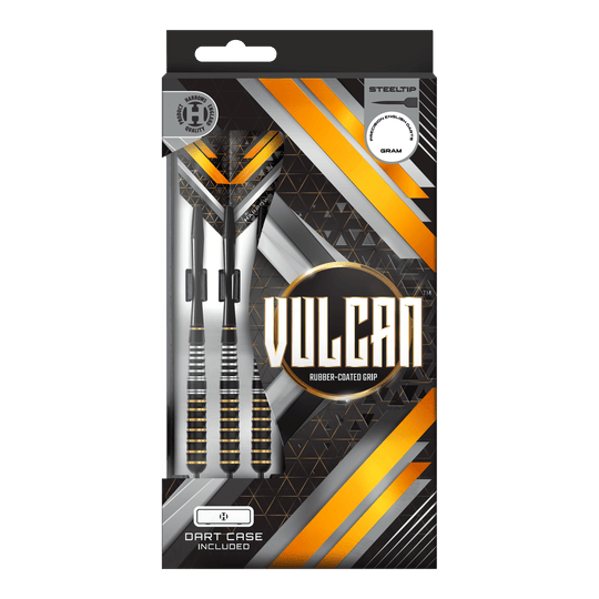 Fléchettes en acier Harrows Vulcan Das Bild zeigt Harrows Vulcan Steeldarts. Die hochwertige Verarbeitung ist deutlich sichtbar.