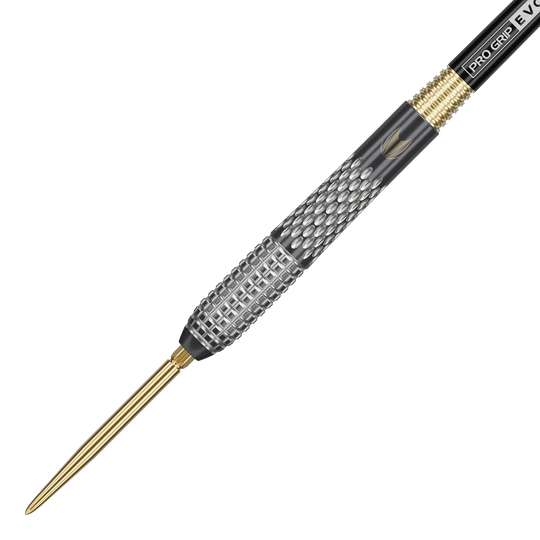 Fléchettes en acier à pointe suisse GEN5 Void de Stephen Bunting Auf dem Bild sieht man die Target Stephen Bunting GEN5 Void Swiss Point Steeldarts. Die Darts sind für präzises und professionelles Spielen konzipiert.