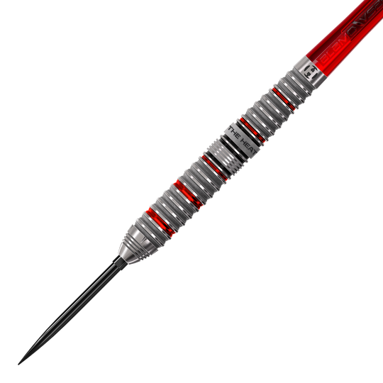 Fléchettes en acier Harrow's Damon Heta Series 4 Quick Point Das Bild zeigt die Harrows Damon Heta Series 4 Quick Point Steeldarts. Die Darts sind speziell für präzises Spiel und hohe Qualität konzipiert.