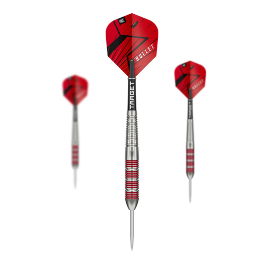 Coffret de 100 fléchettes en acier laiton Target Stephen Bunting Bullet - 22 g