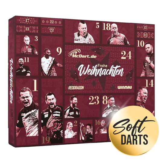 Calendrier de l'Avent McDart Premium 2026 pour les joueurs de fléchettes souples 