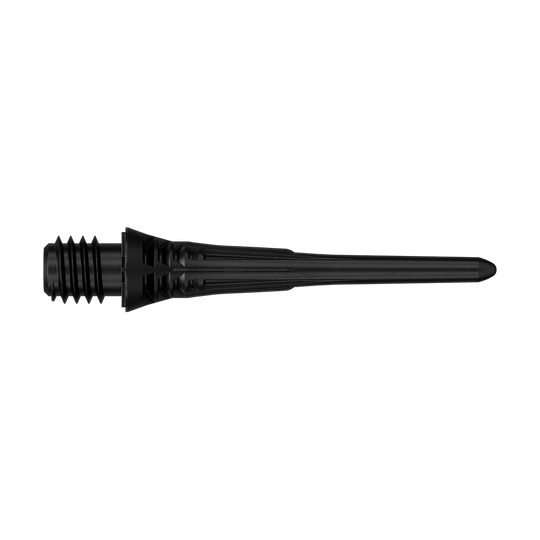 Pointes de fléchettes Target Cryo Soft - Lot de 30 - Noires Dieses Bild zeigt die Target Cryo Softdartspitzen im 30er Pack in Schwarz. Die Dartspitzen sind als Ersatzspitzen für elektronische Dartscheiben geeignet.