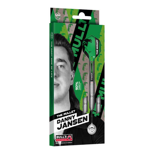 Fléchettes en acier Bulls Danny Jansen G2 Das Produkt Bulls Danny Jansen G2 Steeldarts wird gezeigt. Das Bild veranschaulicht die Bauweise und Details des Steeldarts.