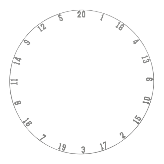 Bague numérotée Precise 180 OnePiece découpée au laser - Vintage Das Bild zeigt den Precise 180 OnePiece Lasercut Zahlenring - Vintage. Das Produkt ist deutlich zu erkennen und gut beleuchtet.