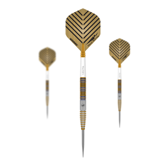 Fléchettes en acier Winmau Daryl Gurney Signature Edition - 23 g Hier sieht man das Winmau Daryl Gurney Signature Edition Steeldarts - 23g Set. Es eignet sich ideal für Turniere oder das Training zuhause.
