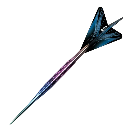 Caliburn TTD Complete Titanium T3 Rainbow Steeldarts - 7 g Abgebildet ist der Caliburn TTD Complete Titanium T3 Rainbow Steeldarts - 7g. Der Dartpfeil weist eine schillernde Regenbogen-Optik auf.