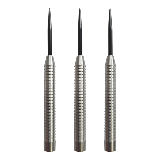 Corps de fléchettes en acier McDart Shark 3 - 18 g Hier sieht man die McDart Shark 3 Steeldart-Barrels mit 18g Gewicht als Set. Die Steeldart-Barrels zeichnen sich durch eine anspruchsvolle Struktur aus.