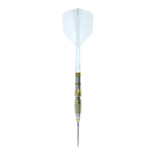 Fléchettes Caliburn Players Lee Soon An Gold Spear Steeldarts - 23 g Dieses Bild zeigt die Caliburn Players Darts Lee Soon An Gold Spear Steeldarts, 23g. Sie sind speziell für Dartspieler konzipiert und haben eine elegante Form.