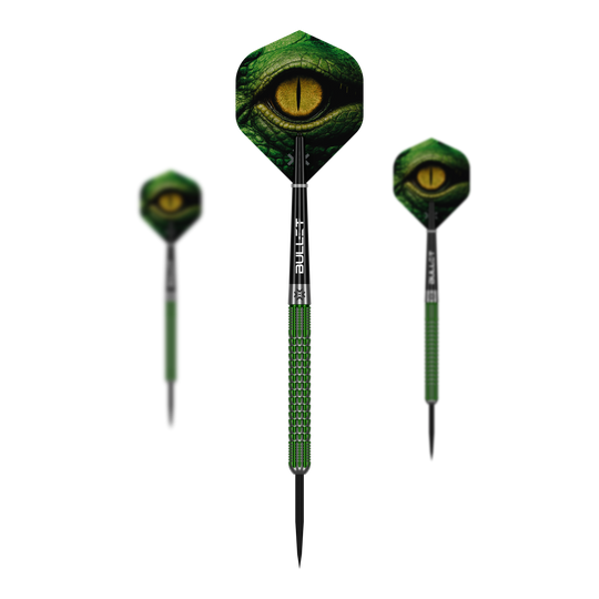 fléchettes en acier Bullet Gator Abgebildet sind die Bullet Gator Steeldarts in einem Set. Die Darts sind für das Spiel mit Stahlspitzen geeignet.