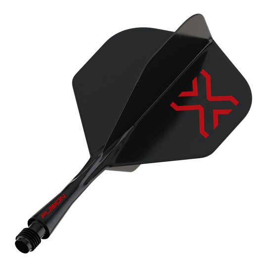 Système de vol standard Winmau Fusion Blade X No2 - Noir Das Bild stellt den Artikel 8863_Winmau_Fusion_Blade_X_No2_Standard_Flights_Schwarz_22mm_1 dar. Es handelt sich vermutlich um einen einzelnen schwarzen Dart-Flight mit 22mm Größe.