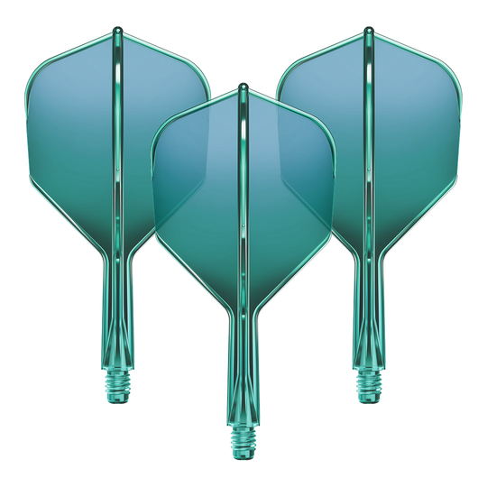 Système d'arbre de vol GOAT A1R n° 6 - Vert Ein Set Flight-Shaft-System mit strukturierter Oberfläche liegt auf einer hellen Fläche. Die Bauteile sind gerade ausgerichtet.