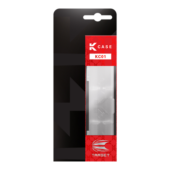Coffret de vol Target K-Flex K-Case Die Abbildung zeigt das Produkt „Target K-Flex K-Case Flightbox“ in seiner Verpackung. Die Verpackung ist schwarz und rot mit einem transparenten Sichtfenster, durch das das Produkt zu sehen ist.
