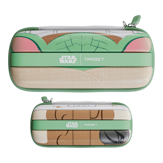 Étui à fléchettes Target Star Wars Boa - Grogu Das Bild zeigt das Target Star Wars Boa Dartcase - Grogu. Dies ist ein spezielles Dartcase mit einem Grogu-Motiv aus Star Wars.