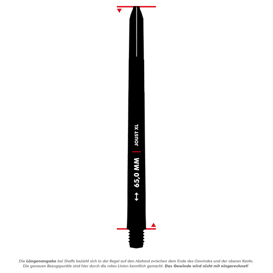 Flèches Red Dragon Joust XL - Noir - 65mm