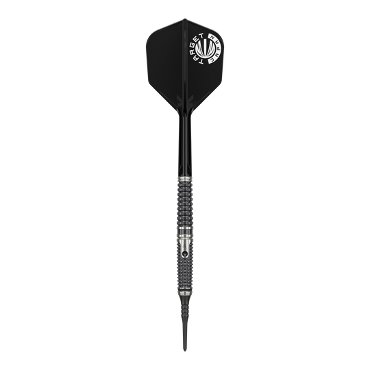 Fléchettes souples Target Japan Paul Lim The Legend GEN9 - 20 g Target Japan Paul Lim The Legend GEN9 Softdarts - 20g sind auf diesem Bild deutlich zu erkennen. Die Aufnahme legt den Fokus auf das präzise gefertigte Barrel.