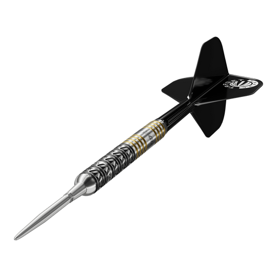 Hier sieht man die Target Japan Beau Greaves Japan Edition Swiss Point Steeldarts. Die Darts haben ein elegantes Design und sind hochwertig verarbeitet.