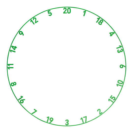 Cible de fléchettes Precise 180 Endorphine en acier avec anneau numéroté - Vert émeraude Hier ist das Precise 180 Endorphine Steeldartboard mit Nummernring in der Farbe Emerald Green zu sehen. Es handelt sich um ein hochwertiges Steeldartboard mit Zahlenring.