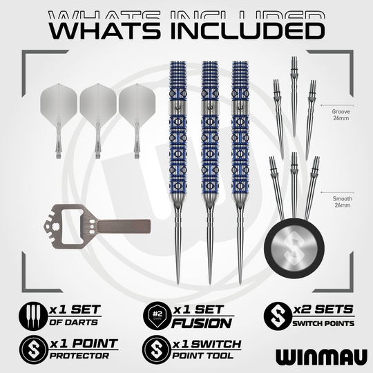 Fléchettes en acier Winmau Lunaris Parallel Switch Point Abgebildet sind die Winmau Lunaris Parallel Switch Point Steeldarts. Diese Steeldarts zeichnen sich durch eine besondere Verarbeitung aus.