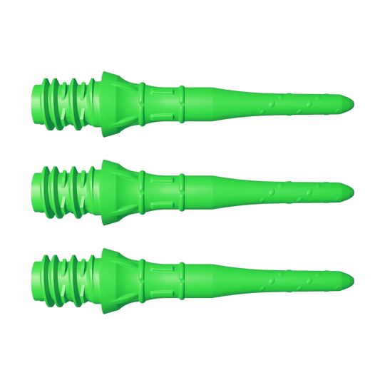 L-Style Premium Lippoints Short (30er Pack) Das Bild zeigt mehrere kurze Dartspitzen mit matter Oberfläche. Die Spitzen sind nebeneinander sortiert.