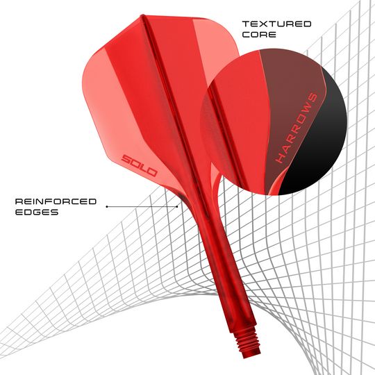 Système de flèche Harrows Solo No6 - Rouge Abgebildet ist das Harrows Solo No6 Flight-Shaft-System in der Farbe Rot. Es ist ein Zubehör für Dartpfeile zur stabilen Verbindung des Flights.