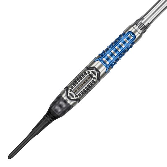 Fléchettes souples Target Phil Taylor Power X Chrono Target Phil Taylor Power X Chrono Softdarts sind auf diesem Bild abgebildet. Diese Darts sind für das Softdart-Spiel konzipiert.
