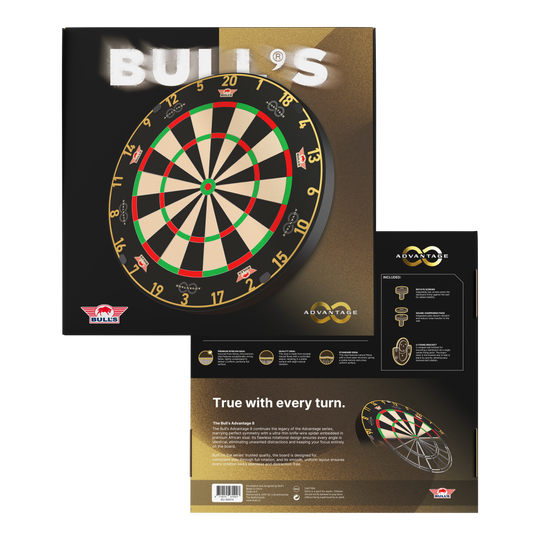 Cible de fléchettes en acier Bulls NL Advantage 8 Zu sehen ist das Bulls NL Advantage 8 Steeldartboard. Die Steeldartscheibe besteht aus robustem Material für lange Spielzeiten.