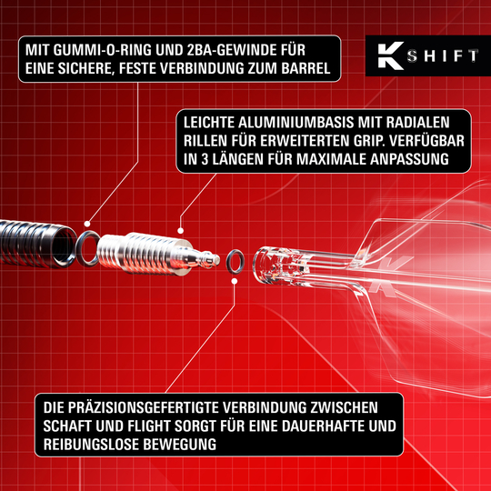 Ailerons Target K-Shift No6 - Blanc Das Bild zeigt die Target K-Shift No6 Flights in der Farbe Weiß. Diese Flights werden als Zubehör für Dartpfeile verwendet.