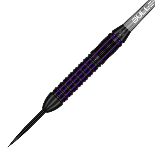 Fléchettes Bullet Toxic en laiton et acier - 23 g Hier ist das Produkt Bullet Toxic Brass Steeldarts - 23g zu sehen. Diese Steeldarts bestehen aus Messing und wiegen 23 Gramm.