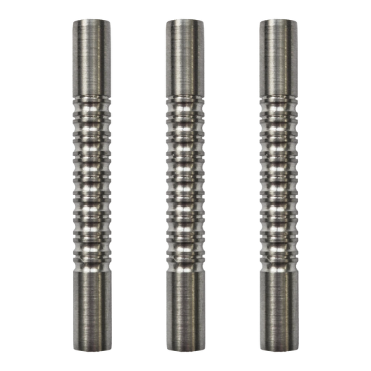 Fléchettes souples McDart Double Ring 2 - 18 g Abgebildet ist das Produkt McDart Ring 2 Softdart Barrels - 18g. Es handelt sich um ein Set Softdart-Barrels mit doppeltem Ring-Design.