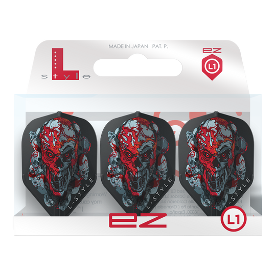 Vols L-Style Ryan Searle Signature V4 Noir L1EZ Abgebildet sind die L-Style Ryan Searle Signature V4 Black L1EZ Flights. Sie sind schwarze Signature-Flights für professionelle Dartspieler.