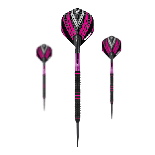 Fléchettes en acier Winmau Team 360 Rebecca Allen - 24 g Gezeigt wird ein Set der Winmau Team 360 Rebecca Allen Steeldarts - 24g. Dieses Set eignet sich ideal für Sammler und leidenschaftliche Dartspieler.