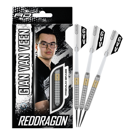 Red Dragon Gian Van Veen Fléchettes en acier en laiton - 21 g