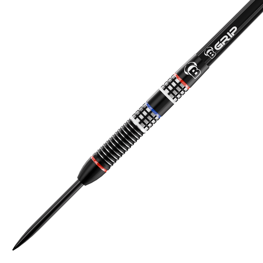 Fléchettes en acier Bulls Cor Dekker The Sheriff - 23 g Zu sehen sind Bulls Cor Dekker The Sheriff Steeldarts mit einem Gewicht von 23 Gramm. Die Darts bieten eine hohe Verarbeitungsqualität.