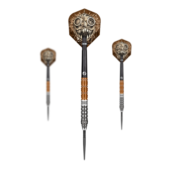 Fléchettes en acier Shot Gnarly Gnasha Turbo Point - 23 g Das Bild zeigt ein Set der Shot Gnarly Gnasha Turbo Point Steeldarts mit 23g. Die Steeldarts sind für ambitionierte Spieler geeignet.