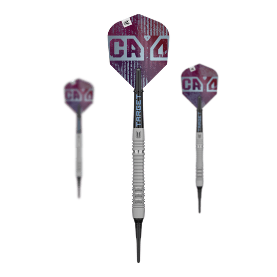Zu sehen ist ein Set der Target Cryo 13 Softdarts. Das Bild zeigt alle enthaltenen Darts des Sets.