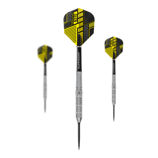 Fléchettes en acier Harrows NX90 Parallel Quick Point Gezeigt wird ein Set der Harrows NX90 Parallel Quick Point Steeldarts. Das Set eignet sich ideal für Turnier- und Freizeitspieler.