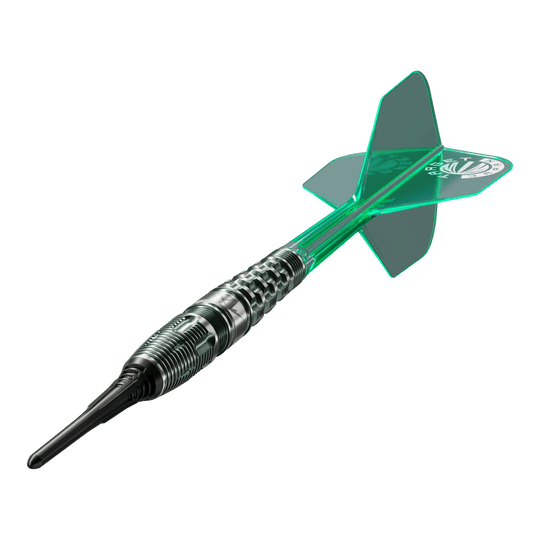Abgebildet ist das Produkt Target Japan Prime Series PW GEN 3 Softdarts - 19g. Die Softdarts haben ein elegantes, modernes Design.