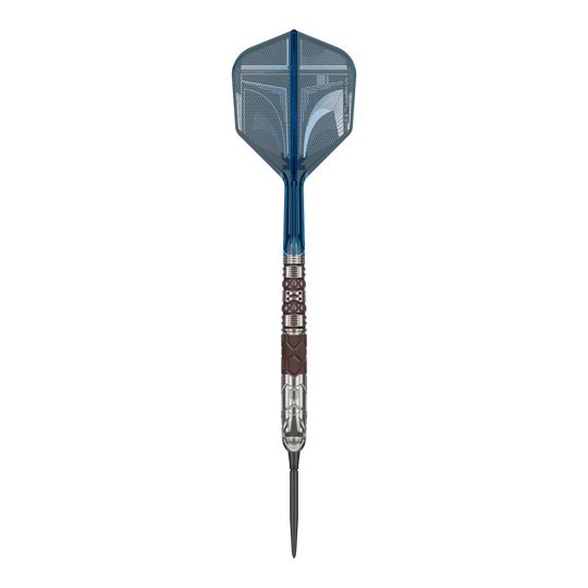 Fléchettes en acier Target Star Wars Mandalorian 95 à pointe suisse Dieses Bild zeigt die Target Star Wars Mandalorian 95 Swiss Point Steeldarts. Die Darts verfügen über eine besondere Optik passend zur Mandalorian-Reihe.