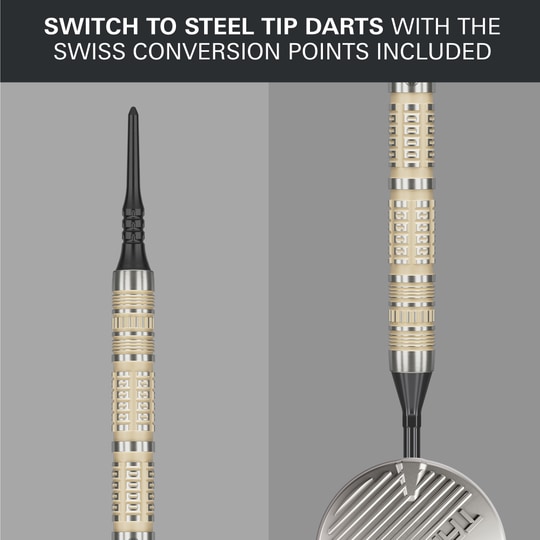 Fléchettes souples Target Dimitri Van Den Bergh 95K - 19 g Abgebildet ist das Produkt Target Dimitri Van Den Bergh 95K Softdarts - 19g. Diese weichen Darts sind hochwertig verarbeitet und eignen sich für präzises Spiel.