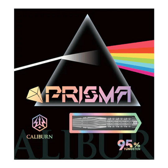 Fléchettes en acier Caliburn Prisma P1 - 19,5 g Caliburn Prisma Steeldarts mit einem Gewicht von 19,5g. Diese Steeldarts bieten optimale Kontrolle beim Werfen.